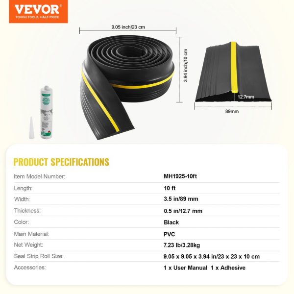 Garage Door Threshold Seal Strip 10 FT Universal Bottom Waterproof PVC - Image 7