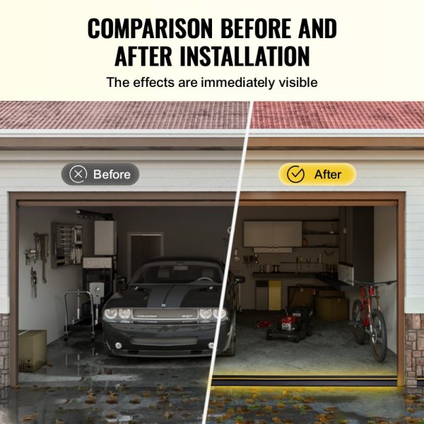 Garage Door Threshold Seal Strip 16.5 FT Universal Bottom Waterproof PVC - Image 5