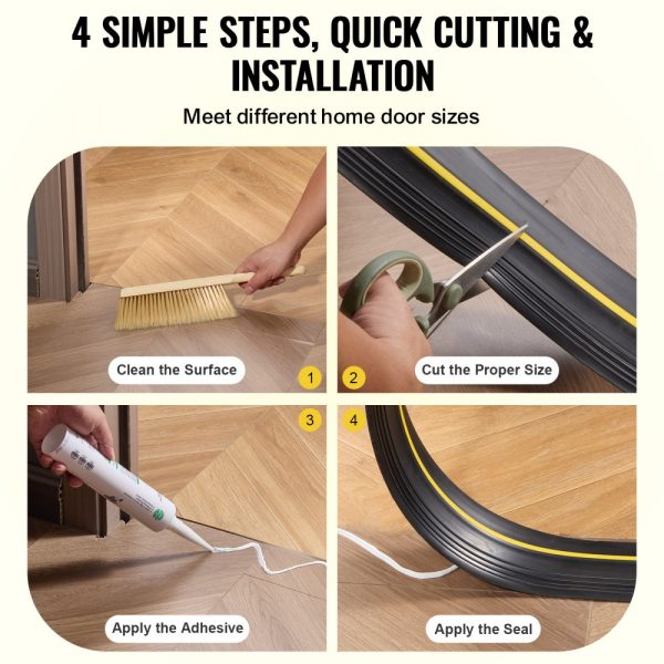 Garage Door Threshold Seal Strip 16.5 FT Universal Bottom Waterproof PVC - Image 6