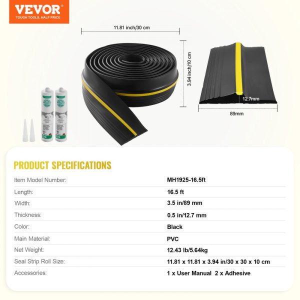 Garage Door Threshold Seal Strip 16.5 FT Universal Bottom Waterproof PVC - Image 7