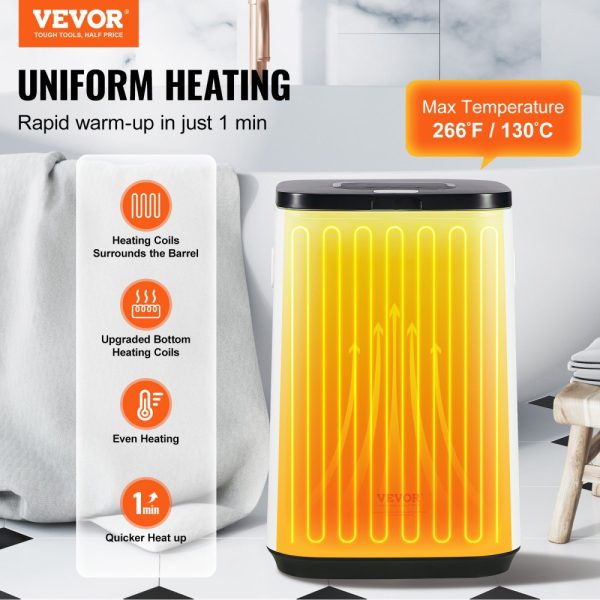 Towel Warmer 20L with 24h Delay Timer, 20/40/60 Mins Auto Shut Off, Child Lock, LED Screen, and U-Shaped Light for Bathroom, Spa, and Bedroom - Image 2
