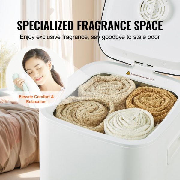 Towel Warmer 20L with 24h Delay Timer, 20/40/60 Mins Auto Shut Off, Child Lock, LED Screen, and U-Shaped Light for Bathroom, Spa, and Bedroom - Image 5