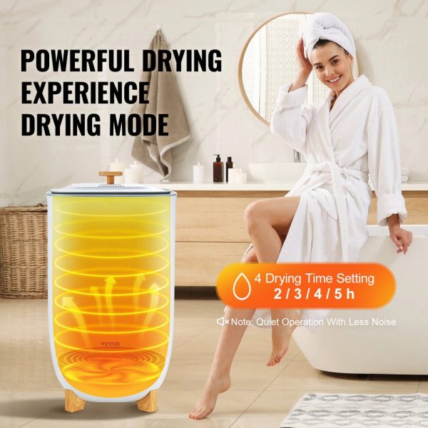 35L Large Towel Warmer Bucket with LED Screen Drying Fuction & Timer White - Image 4