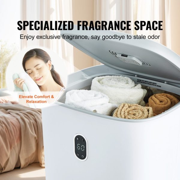 35L Large Towel Warmer Bucket with LED Screen Drying Fuction & Timer White - Image 6