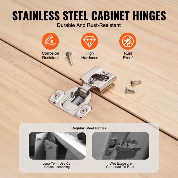 Cabinet Door Hinges 50 Packs Partial Overlay Soft Close for Framed Type - Image 6
