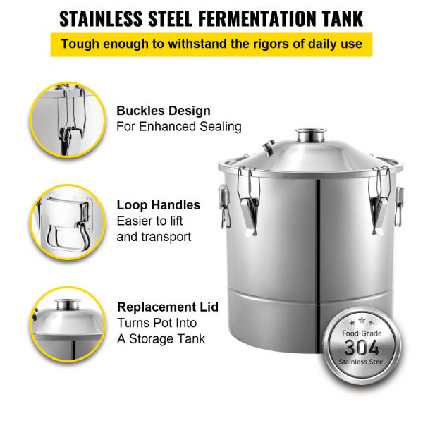 50L 304 Stainless Steel Alcohol Distiller for Home Use with Thermometer for Whiskey Brandy Essential - Image 3