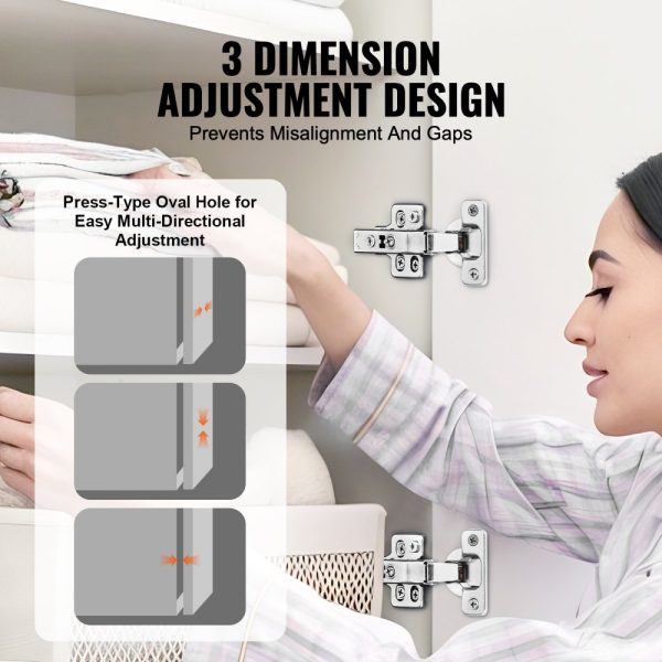 Cabinet Door Hinges 50 Packs Full Overlay Soft Close for Frameless Type - Image 4