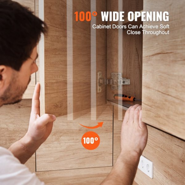 Cabinet Door Hinges 50 Packs Full Overlay Soft Close for Frameless Type - Image 5