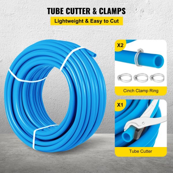 1 inch Pex Tubing Pipe 300ft Flexible Non-Oxygen Barrier 80-160 PSI Water Line Blue Radiant Floor Heating - Image 6