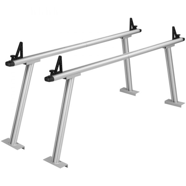 Aluminum Truck Bed Rack, 800LB Capacity, 71X31 Heavy Duty with 8 Non-Drilling C-Clamps, Two-Bar Set for Kayak, Surfboard, Lumber, Ladder