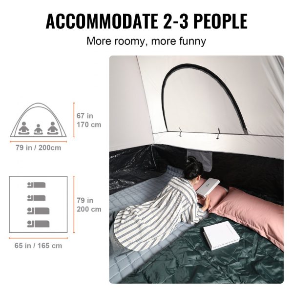 Truck Bed Tent 6.4-6.7ft Waterproof PU2000mm Double Layer with Carry Bag for 2-3 People Outdoor Camping Travel - Image 5