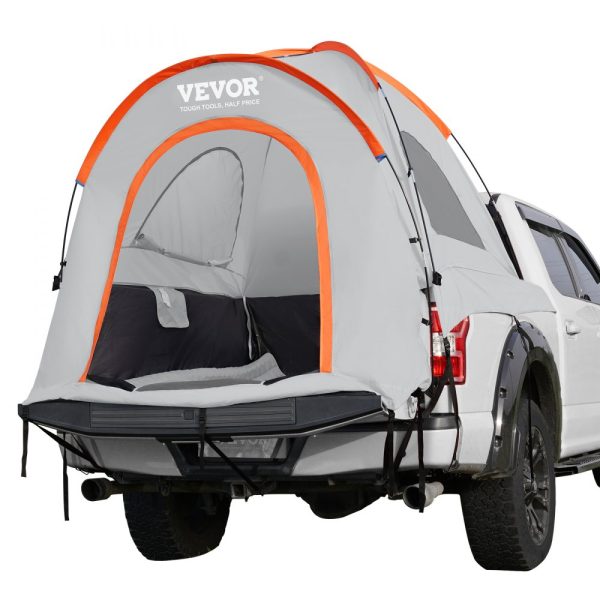 Truck Bed Tent 6.4-6.7ft Waterproof PU2000mm Double Layer with Carry Bag for 2-3 People Outdoor Camping Travel