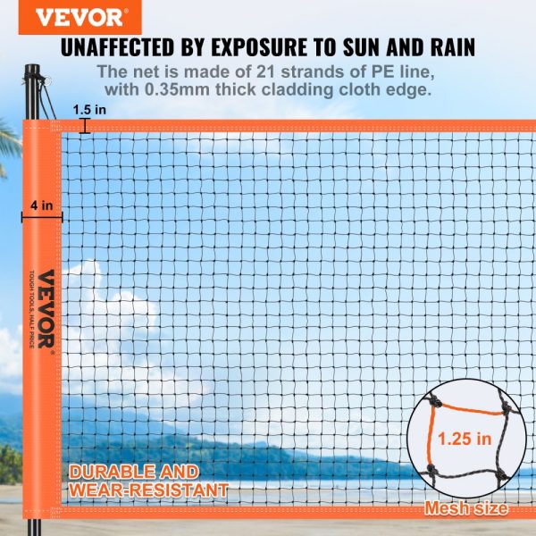 Volleyball & Badminton Portable Combo Set with Adjustable Steel Poles, PVC Ball, Pump, Carry Bag, Easy Setup for Backyard, Beach & Lawn - Image 2