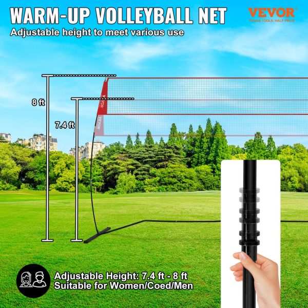 Professional Volleyball Training Net for Indoor and Outdoor Use, Adjustable Height and Portable Design with Carry Bag for Hitting and Serving Drills - Image 2