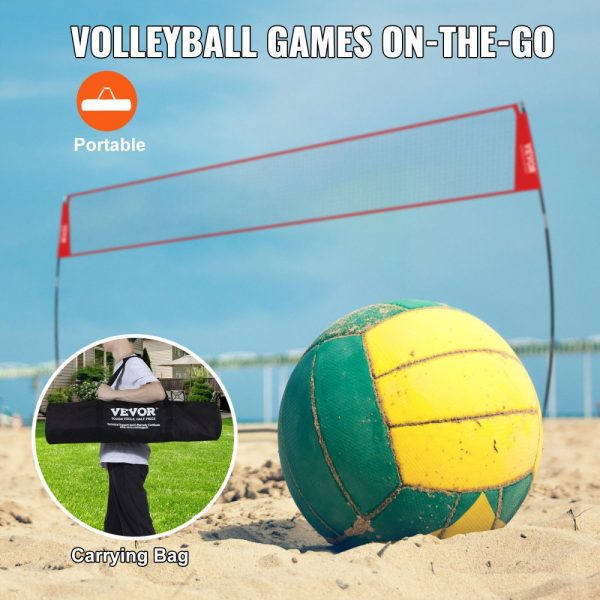 Professional Volleyball Training Net for Indoor and Outdoor Use, Adjustable Height and Portable Design with Carry Bag for Hitting and Serving Drills - Image 6