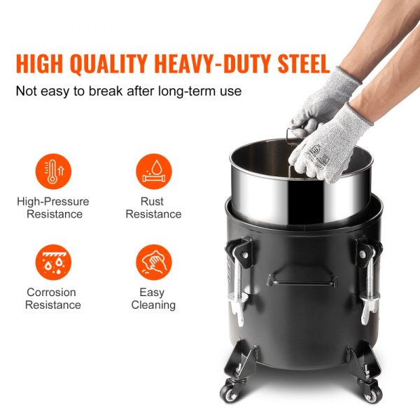 Spray Paint Pressure Pot Tank 20L/5gal with Casters Leak Repair Sealant - Image 4