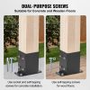4x4 Post Base 2-Pack Heavy Duty Powder-Coated Matte Black for Pavilion Deck Railing Support - Image 3