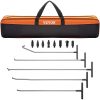 Professional Paintless Dent Removal Kit with 13-Piece Repair Tools Including 5 Stainless Steel Rods and 8 Tapper Heads for Hail Damage Minor Dents and Door Dings
