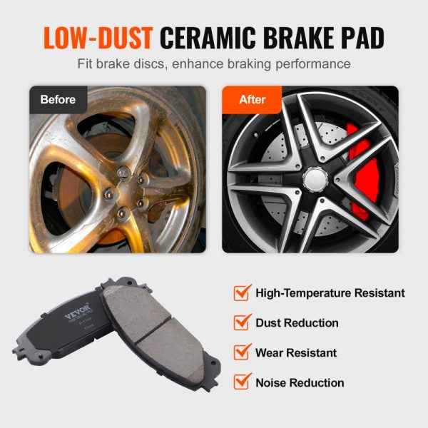 Drilled Slotted Front&Rear Brake Rotors Pads for Toyota Sienna Highlander - Image 3