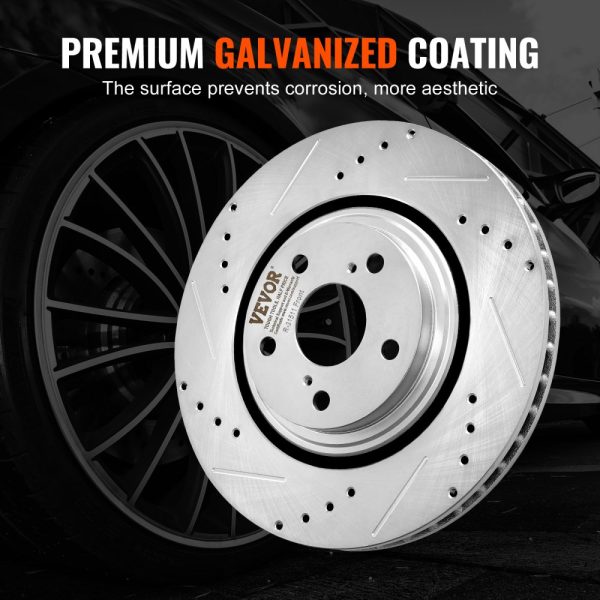 Drilled Slotted Front&Rear Brake Rotors Pads for Toyota Sienna Highlander - Image 5