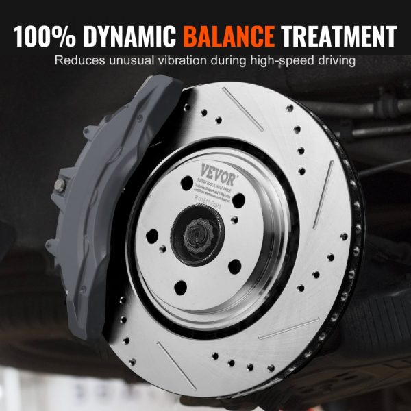 Drilled Slotted Front&Rear Brake Rotors Pads for Toyota Sienna Highlander - Image 6