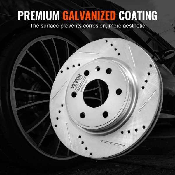 Drilled Slotted Front Brake Rotors Pads Kit for Chevy Traverse GMC Acadia - Image 5