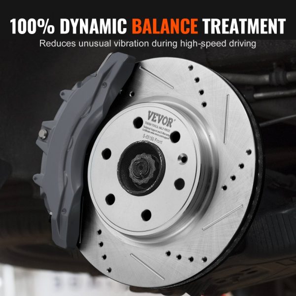 Drilled Slotted Front Brake Rotors Pads Kit for Chevy Traverse GMC Acadia - Image 6