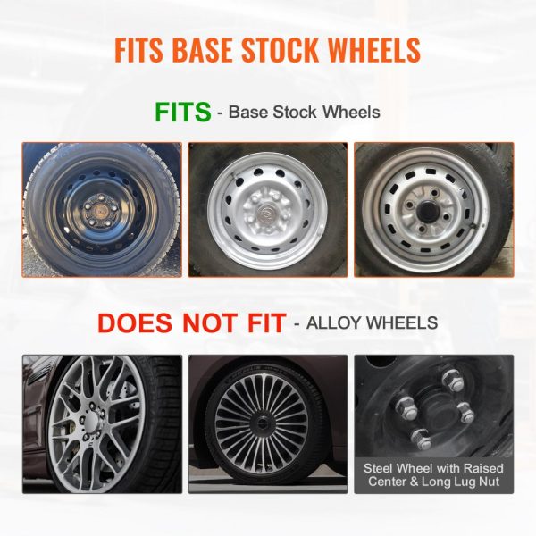 16" Wheel Rim Cover Hubcaps Set of 4 Sturdy Hubcap for All Weather Use - Image 3
