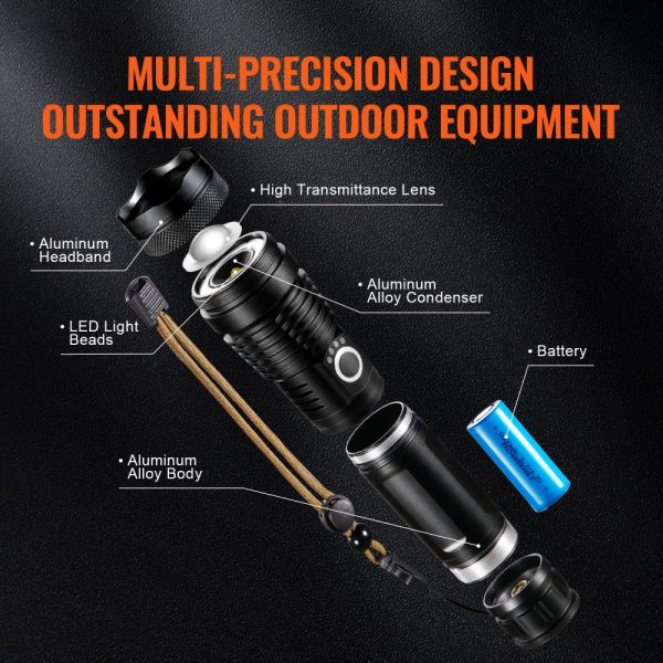 10000 Lumen High Lumens Flashlight, 5 Lighting Modes Rechargeable - Image 5