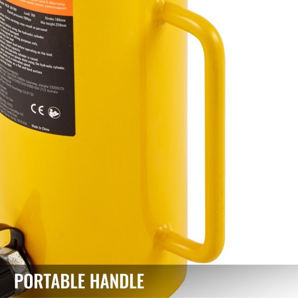 Hydraulic Jack 30 Ton 100mm Solid Ram 4 Inch Single Acting Portable Industrial Lifting Cylinder - Image 5