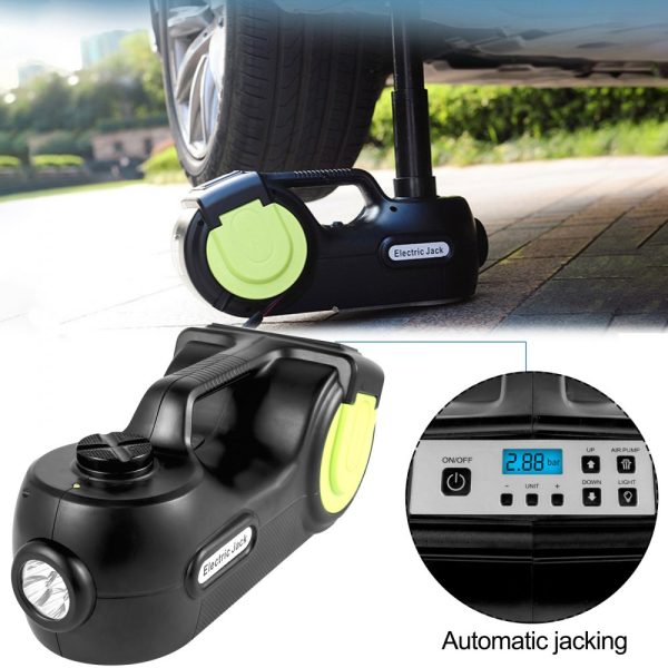 Electric Car Jack 5-Ton Capacity Hydraulic System with Electric Impact Wrench and LED Light for SUV MPV Sedan Truck Repair 135-360mm Lifting Range - Image 3