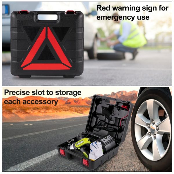 Electric Car Jack 5-Ton Capacity Hydraulic System with Electric Impact Wrench and LED Light for SUV MPV Sedan Truck Repair 135-360mm Lifting Range - Image 5