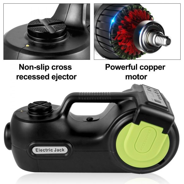 Electric Car Jack 5-Ton Capacity Hydraulic System with Electric Impact Wrench and LED Light for SUV MPV Sedan Truck Repair 135-360mm Lifting Range - Image 6
