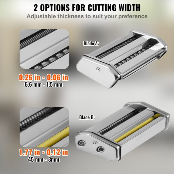 Electric Pasta Maker with 9 Adjustable Thickness Settings, Stainless Steel Construction, for Spaghetti, Fettuccini & Lasagna - Image 3