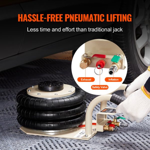 Triple Bag Air Jack 3 Ton/6600 lbs Pneumatic Jack for Car SUV Lifting - Image 5