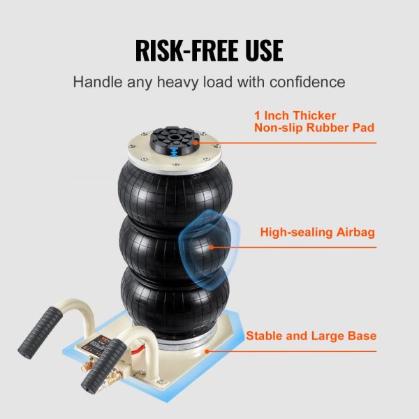 Triple Bag Air Jack 3 Ton/6600 lbs Pneumatic Jack for Car SUV Lifting - Image 6