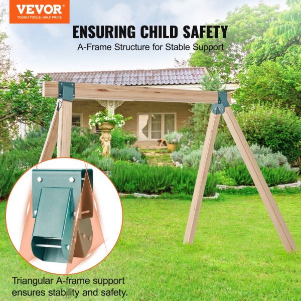 DIY Swing Set Bracket Kit Heavy Duty Steel for 4x4 Legs and 4x6 Beam Green 2-Pack - Image 2