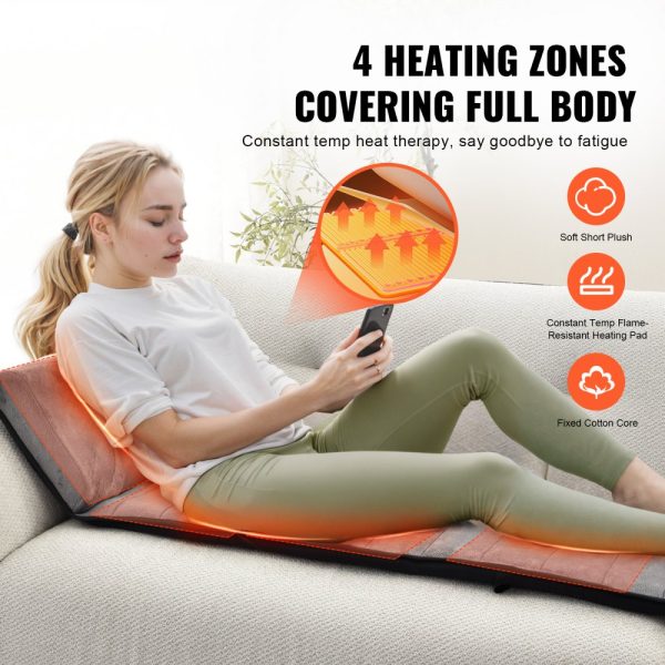 Shiatsu Neck Massage Cushion with 10 Vibration Motors, Heating Rollers, 5 Modes & 3 Intensities for Home Office - Image 4