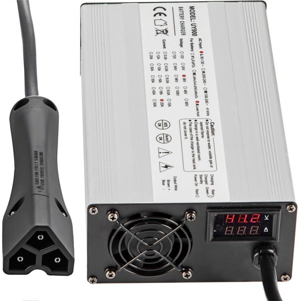 Golf Cart Battery Charger 48V 15A Electric with RXV Plug LED Aluminum Shell Power Wise