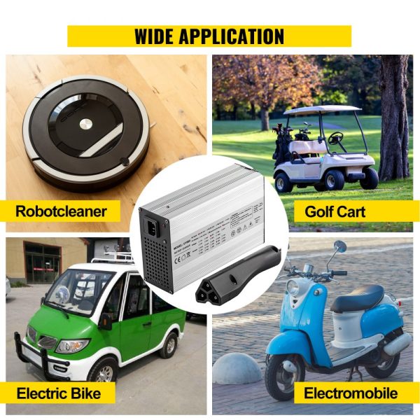 Golf Cart Battery Charger 48V 15A Electric with RXV Plug LED Aluminum Shell Power Wise - Image 7