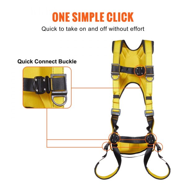 Full Body Safety Harness with Fall Protection and Padded Design, ANSI Certified, Up to 160 lbs, Size S - Image 5