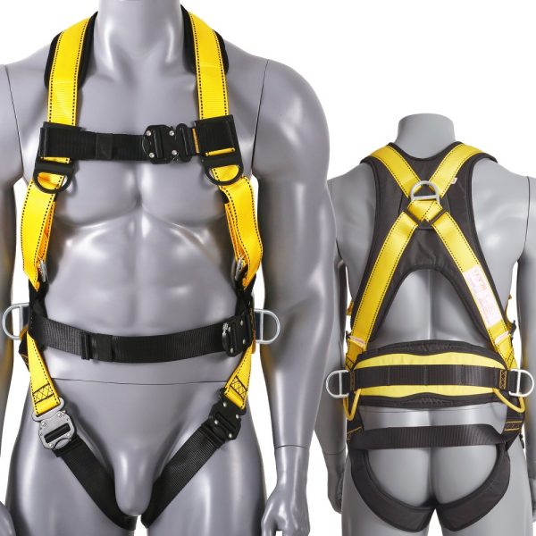 Full Body Safety Harness with Fall Protection and Padded Design, ANSI Certified, Up to 160 lbs, Size S