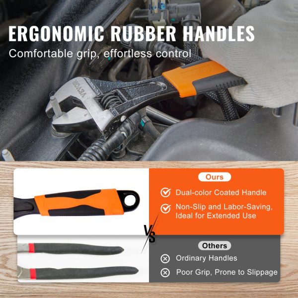 8 Piece Pliers Set High Carbon Steel Multi-Purpose Pliers 8 10 12in Groove Joint Linesman Slip Joint Long Nose Diagonal Cutter Adjustable Wrench Tool Bag - Image 4