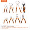 8 Piece Pliers Set High Carbon Steel Multi-Purpose Pliers 8 10 12in Groove Joint Linesman Slip Joint Long Nose Diagonal Cutter Adjustable Wrench Tool Bag - Image 7