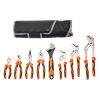 8 Piece Pliers Set High Carbon Steel Multi-Purpose Pliers 8 10 12in Groove Joint Linesman Slip Joint Long Nose Diagonal Cutter Adjustable Wrench Tool Bag