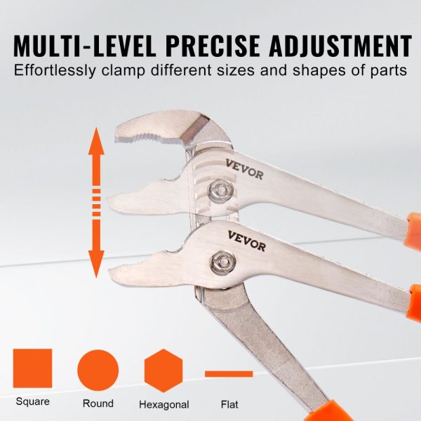 3-Piece Groove Joint Pliers Set in 12 10 8-inch Heat-Treated High Carbon Steel for Water Pumping with Quick Adjustable Button Design for Home Repairs - Image 5