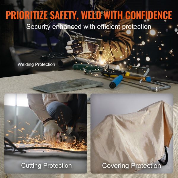 2-Pack Heavy Duty Heat Resistant Welding Blanket Set 4FT x 6FT Fiberglass Flame Retardant Insulation Cover with Metal Grommets - Image 6