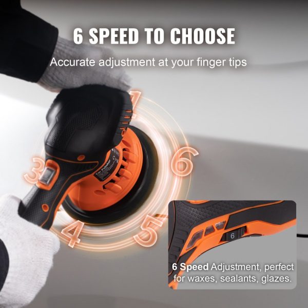 Car Polisher Buffer Cordless Dual Action Polishing Machine 6" 1PC Battery - Image 4