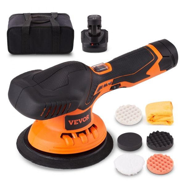 Car Polisher Buffer Cordless Dual Action Polishing Machine 6" 1PC Battery