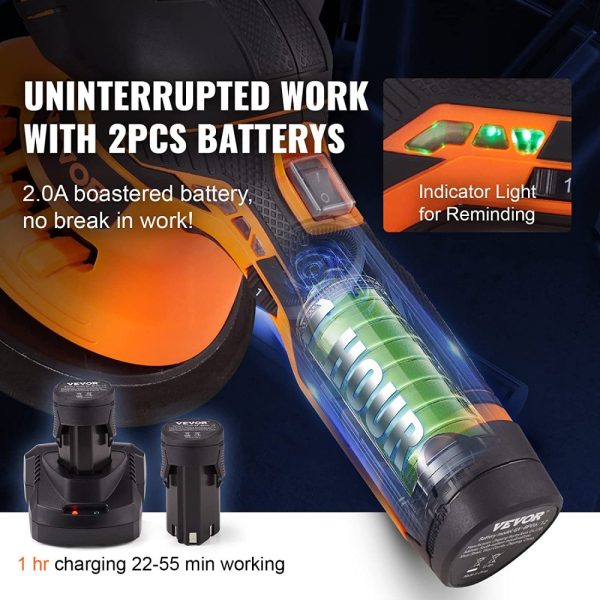 Car Polisher Buffer Cordless Dual Action Polishing Machine 6" 2PCS Battery - Image 5